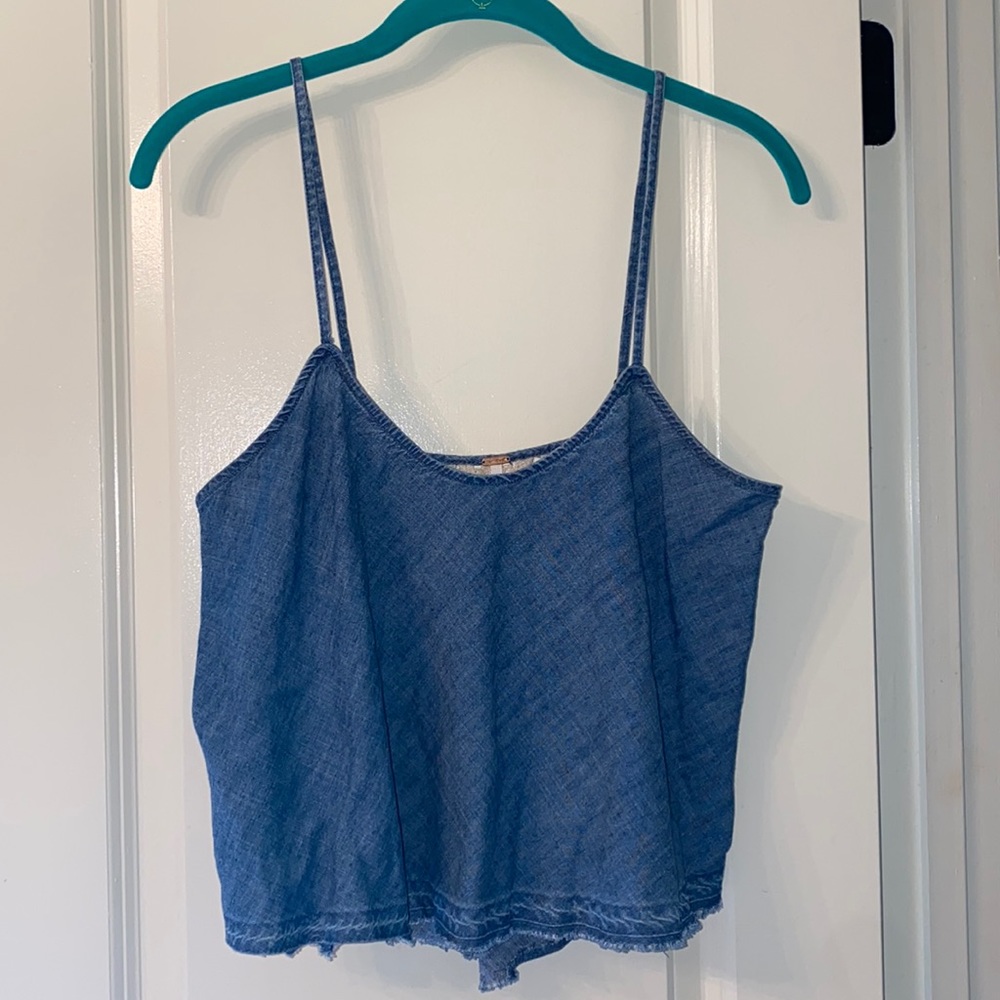 Free People Blue Crop Top